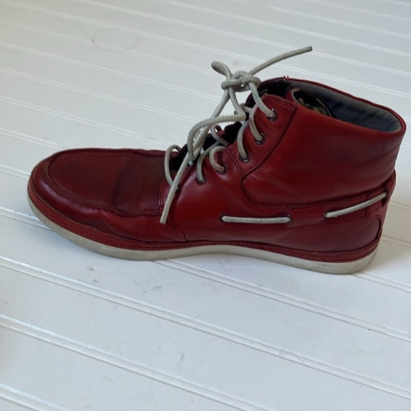 Ugg Bayne Men's Red Leather High-Top Shoes: Size 11 - Picture 6 of 10